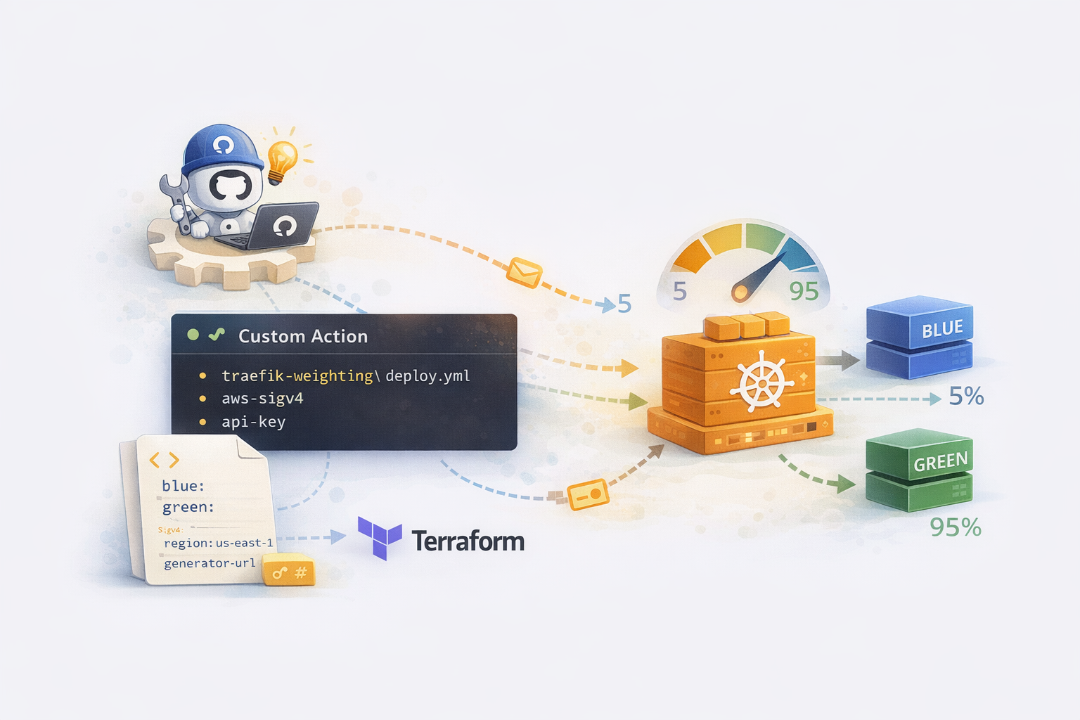 Building a Custom GitHub Action for Traefik Traffic Weighting